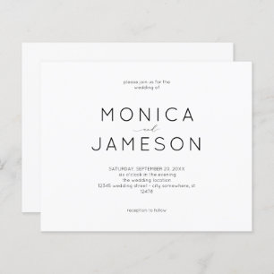 Budget Black & White Modern 1 Wedding
