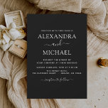 Budget Black White Wedding Modern Typography Flyer<br><div class="desc">Budget Black and White Wedding Spring or Summer Wedding Invitations - includes beautiful and elegant script typography with a modern simple and classic colour for the special Wedding day celebration.</div>