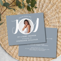 Budget Blue Baby Shower Invitation