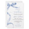 Budget Blue Bow Sweet 16 Birthday Invitation