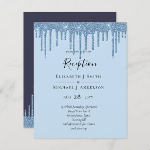 BUDGET Blue Glitter Wedding Reception