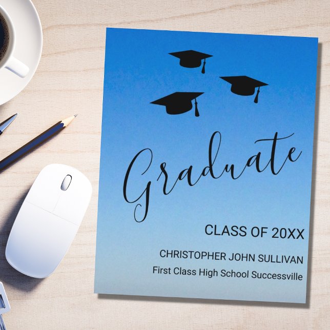 Budget Blue Graduation Announcement (Creator Uploaded)