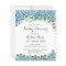 Budget Blue Hydrangeas Baby Shower Invitation