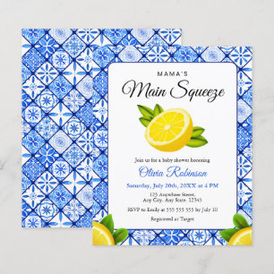 Budget Blue Mama's Main Squeeze Baby Shower Invite