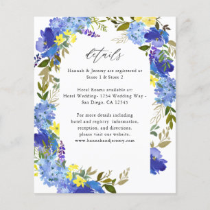 Budget Blue Purple & Yellow Floral Details Flyer