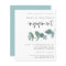 Budget Blue Teal Eucalyptus Engagement Invitation
