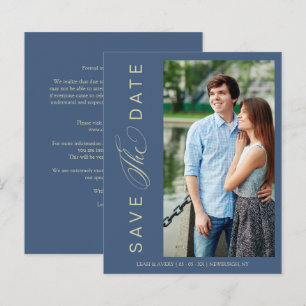 Budget Blue Wedding Photo Wimshical Script 
