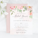 Budget Blush Pink Floral Bridal Shower Invitation<br><div class="desc">An elegant floral bridal shower invitation featuring blush pink watercolor peonies and roses with modern handwritten calligraphy. This beautiful design is perfect for spring and summer weddings with a romantic or vintage theme.</div>