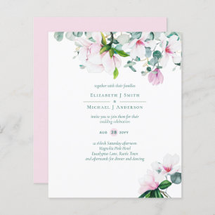 BUDGET Blush Pink Magnolias Sage Eucalyptus Wed