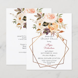 Budget Blush Pink & Peach Floral Bridal Shower
