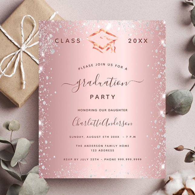 Budget blush pink silver graduation party 2022 (Creator Uploaded)