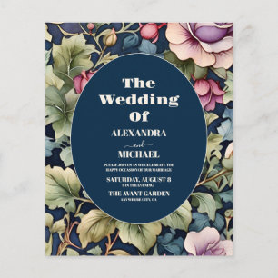 Budget Blush Pink Watercolor Floral Peony Wedding