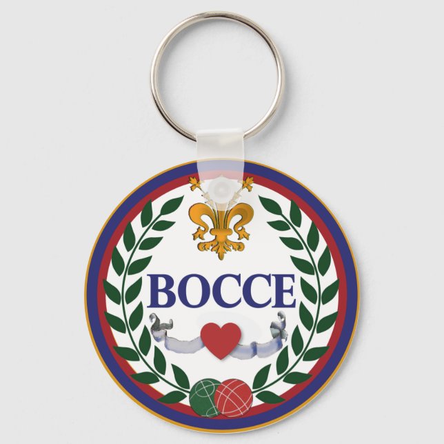 budget bocce logo keychain (Front)