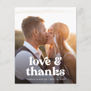 Budget Bohemian Photo Wedding Thank You Flyer