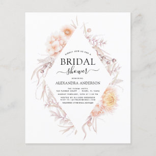 Budget Boho Chic Dusty Pink Desert Bridal Shower Flyer