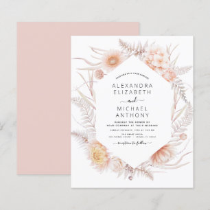 Budget Boho Chic Dusty Pink Desert Wedding