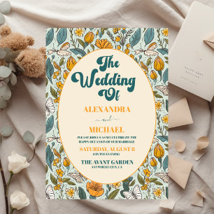 Budget Boho Chic Retro Colourful Floral Wedding