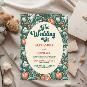 Budget Boho Chic Retro Colourful Floral Wedding  Flyer