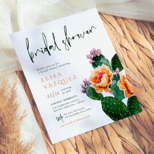 Budget Boho Desert Cactus & Flowers Bridal Shower