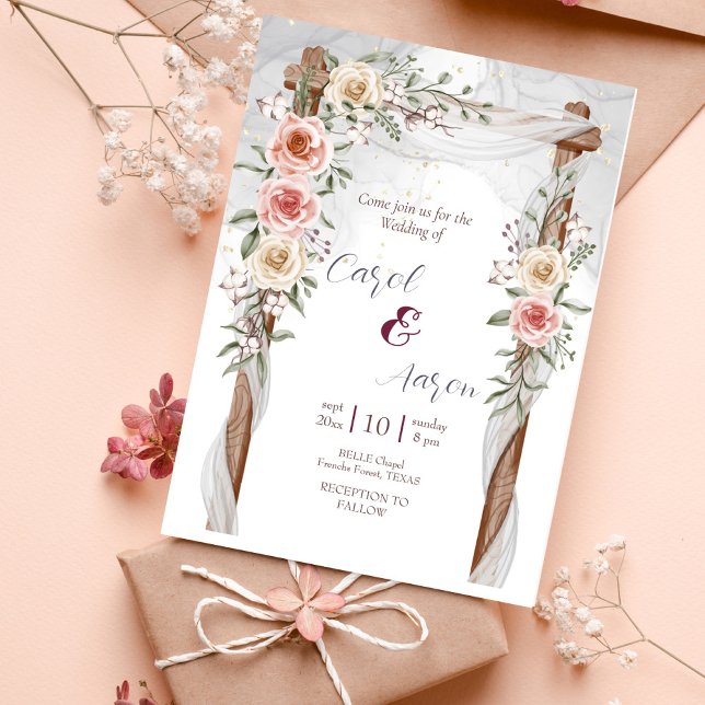 budget boho  elegant classy botanical wedding flyer (Creator Uploaded)