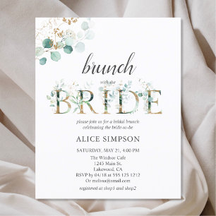 Budget Boho Eucalyptus Leaves Bridal Brunch Shower