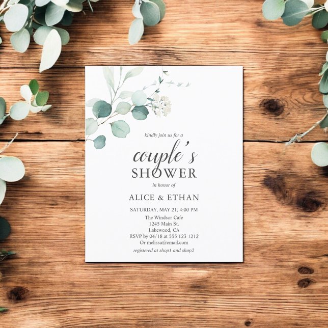 Budget Boho Eucalyptus Leaves Couples Shower (Creator Uploaded)