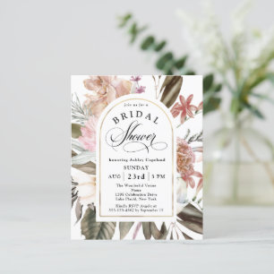 Budget Boho Floral Bridal Shower Invitation