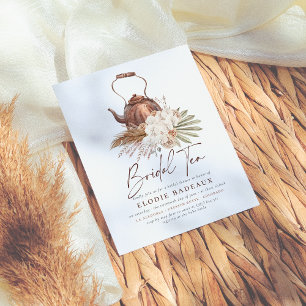 Budget Boho Floral Pampas Grass Tea Bridal Shower