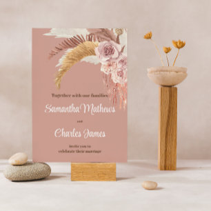 Budget Boho Floral Terracotta Photo Fall Wedding