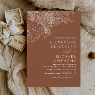 Budget Boho Floral Wedding Invitations