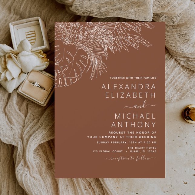 Budget Boho Floral Wedding Invitations (Creator Uploaded)