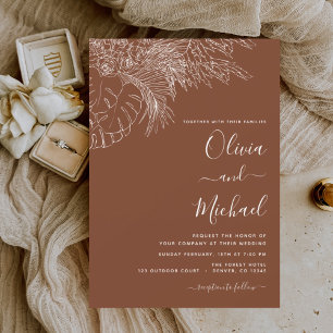 Budget Boho Floral Wedding Invitations Flyer