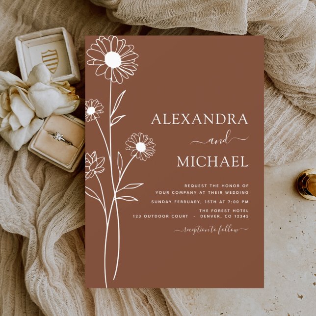 Budget Boho Floral Wedding Invitations Flyer (Creator Uploaded)