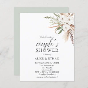 Budget Boho Greenery Pampa Grass Couples Shower