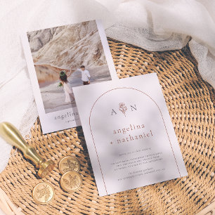 Budget Boho Minimalist Floral Arch Photo Wedding