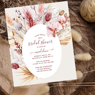 BUDGET Boho Pampas Grass Floral Bridal Shower 