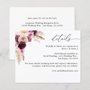 Budget Boho Pink Frame Pampas Grass Details