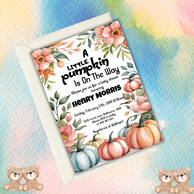 Budget Boho Pumpkin Baby Shower  Invitation (Creator Uploaded)