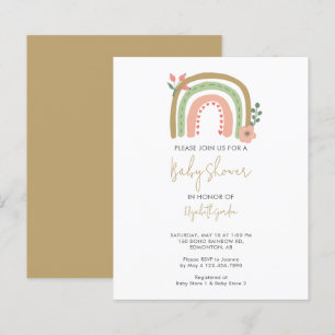 Budget Boho Rainbow Baby Shower Flowers Earth