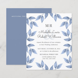 BUDGET Boho Rustic Dusty Blue leaves wedding