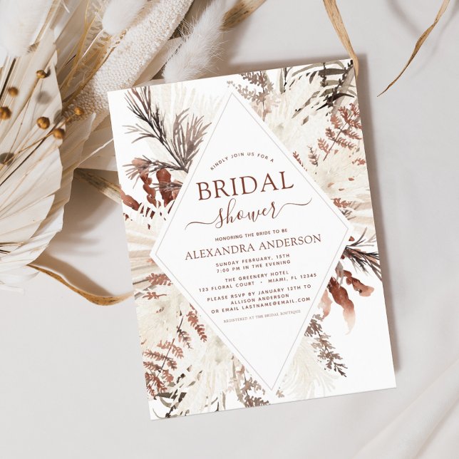 Budget Boho Terracotta Pampas Grass Bridal Shower (Creator Uploaded)