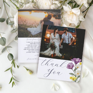 Budget Boho Thank Wildflowers & Photo