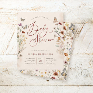 Budget Boho Watercolor Wildflower Baby Shower