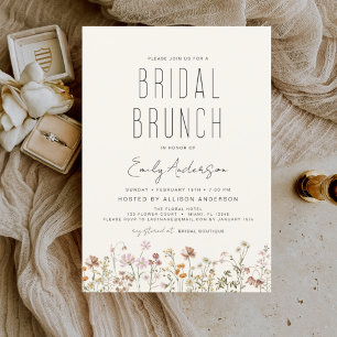 Budget Boho Wildflower Bridal Brunch Bridal Shower Flyer