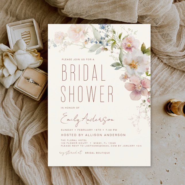 Budget Boho Wildflower Bridal Shower Invitation (Creator Uploaded)