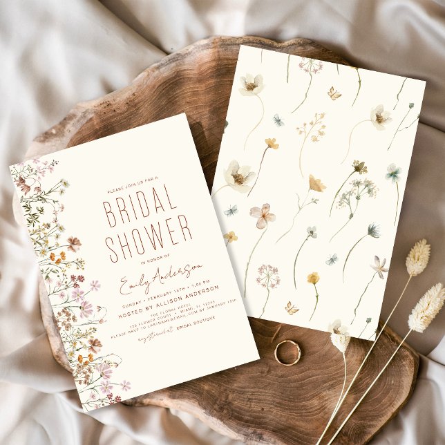 Budget Boho Wildflower Bridal Shower Invitation Flyer (Creator Uploaded)