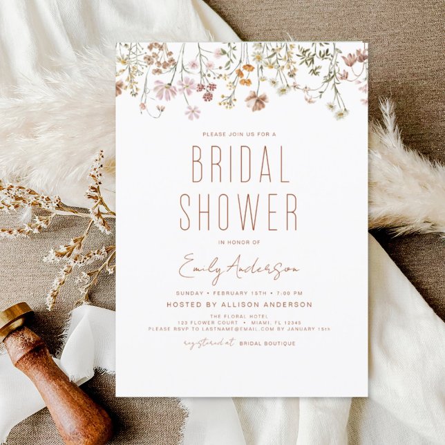 Budget Boho Wildflower Bridal Shower Invitation Flyer (Creator Uploaded)