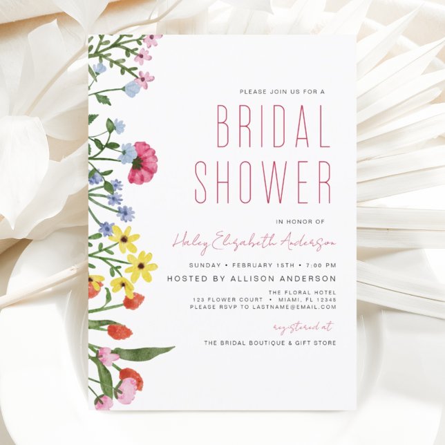 Budget Boho Wildflower Bridal Shower Invitation Flyer (Creator Uploaded)