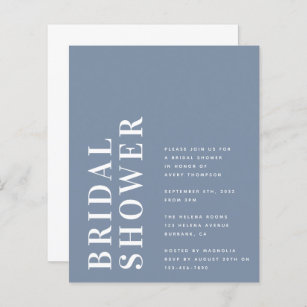 Budget Bold Modern Bridal Shower Invitation