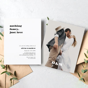 BUDGET Bold Monogram Casual Photo Wedding